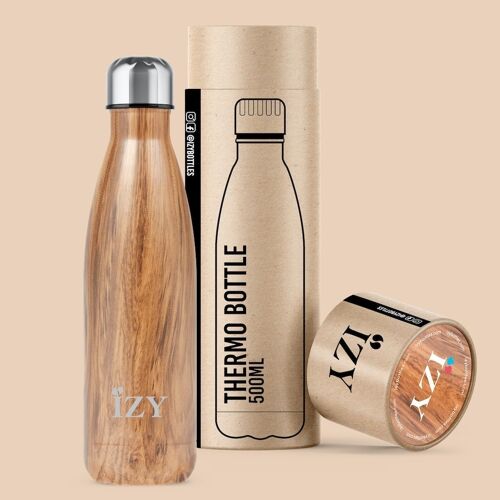 Thermosfles Bruin 500ML & Drinkfles / waterfles / thermos / fles / geisoleerd / water / Thermoskan