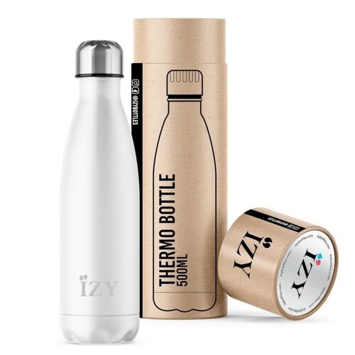 Thermosfles Wit 500ML & Drinkfles / waterfles / thermos / fles / geisoleerd / water