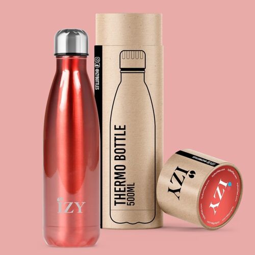 Thermosfles Rood 500ML & Drinkfles / waterfles / thermos / fles / geisoleerd / water / Vacuümfles