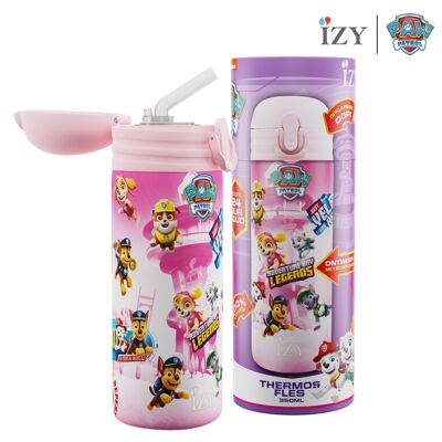 IZY Kinderen x Paw Patrol - 350 ml - Refresh Pink & Drinkfles / waterfles / thermos / fles / isolatiefles / water / school / beker / Warmhoudfles