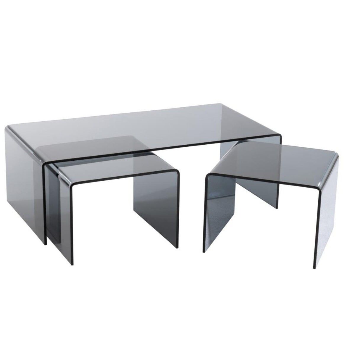 Buy wholesale S/3 BLACK GLASS LIVING ROOM TABLE