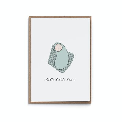 Geburtskarte “Hello little Bean”