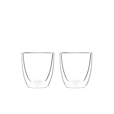 Lauren™ Double Wall Cup - Set of 2 Transparent (0.1L)