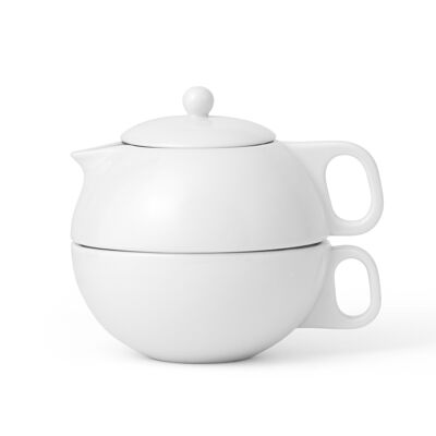 Jaimi™ Tea for one - Teapot 0.3L & Tea cup 0.25L - Pure White