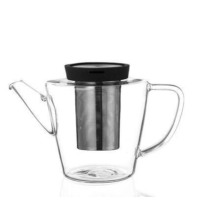 Infusion™ Glass teapot with infuser Black (1L)