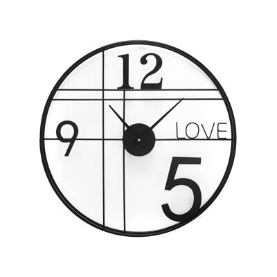 ADM - "Love Time" Wanduhr - 60 x 60 x 5 cm