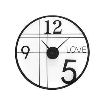 ADM - Horloge murale 'Love Time' - 60 x 60 x 5 cm 1