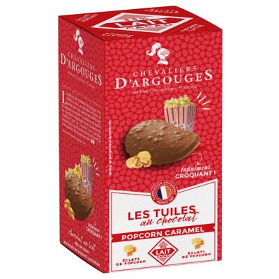 CASE - CHOCOLATE TUILES POPCORN CHIPS MILK CHOCOLATE 33% COCOA