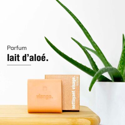 Nettoyant visage solide - Lait d'aloé