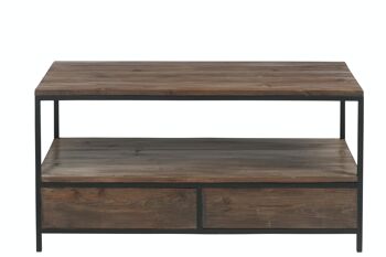 TABLE SALON BS/MET MAR+NR (120x50x60,5cm) 6