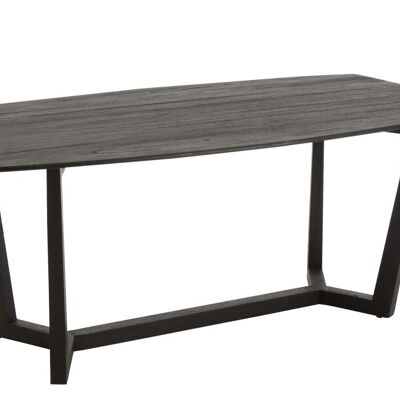 DINING TABLE MATY EXOTIC WOOD/BLACK RATTAN