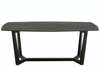 TABLE A MANGER MATY BOIS EXOTIQUE/ROTIN NOIR 3