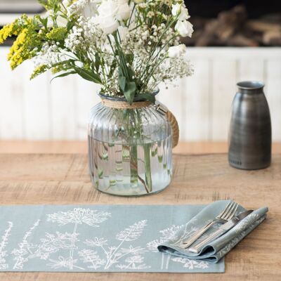 Linen Placemats Pure Linen Garden Design - Duck Egg Blue