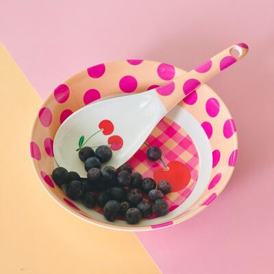 Flat bowl/ plate melamine dots