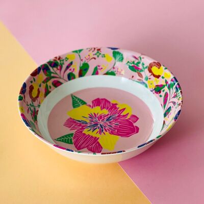 Flat bowl/ plate melamine FL Bloom