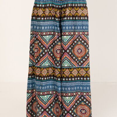 PRINTED TROUSERS 100% COTTON IC9174P_DENIM