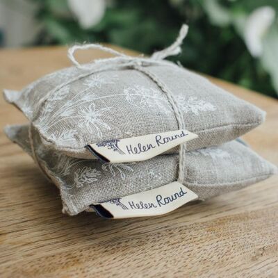 Lavender Bags Pure Linen Set of Two - Natural