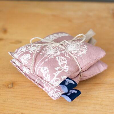 Lavender Bags Pure Linen Set of Two - Dusky Pink
