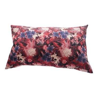 Coussin rectangle en kantha N°322