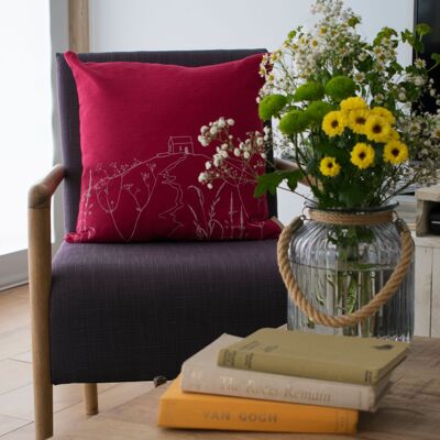 Rame Head Cushion - Cushion Cover Only - Raspberry