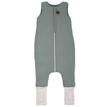 Dubleside BIO mousseline NOUVEAU-NÉ SLEEPBAG TOG 2, 3 - 12m bleu bébé/jeans 1