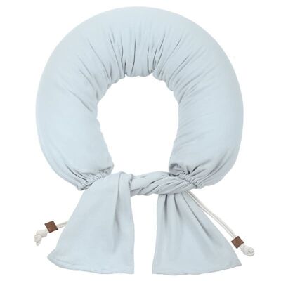 CUSCINO per MAMMA e BAMBINO KANGOO BIO in morbido cotone biologico, Baby Blue