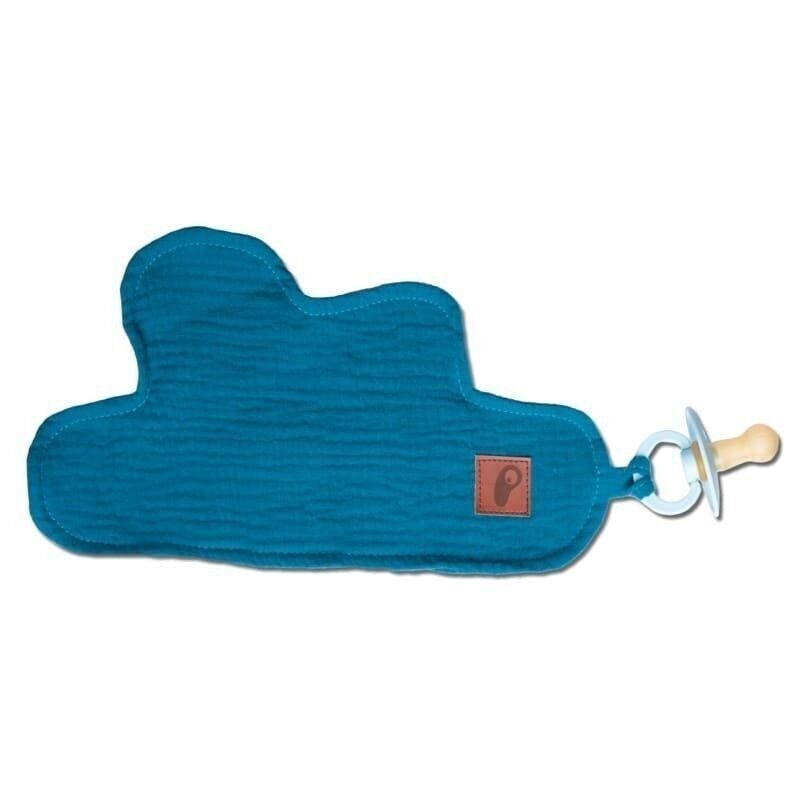 Dou dou con ciondolo in morbida mussola di cotone biologico portaciuccio Cloud Emerald