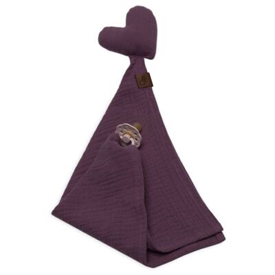 Peluche dou dou CORAZÓN con porta chupete Lavanda