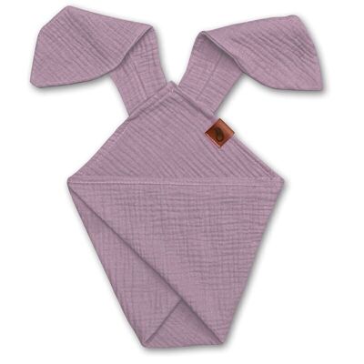 BUNNY dou dou pannolino in morbida mussola di cotone biologico con orecchie 2in1 Blush