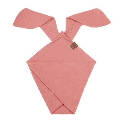 BUNNY dou dou diaper made of organic cotton cozy muslin with ears 2in1 Salmon