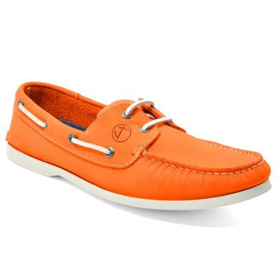 Náuticos Hombre Seajure Celestún Naranja Piel Nubuck