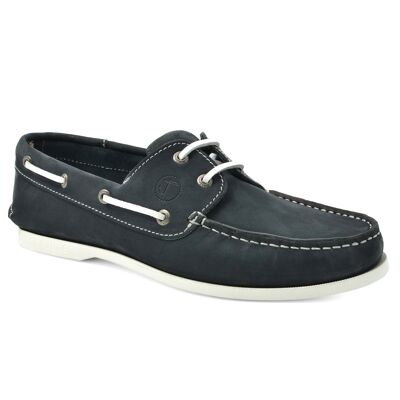 Chaussures Bateau Homme Seajure Enderts Cuir Nubuck Bleu Marine