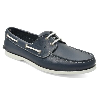 Scarpe da Barca da Uomo Seajure Laurito Pelle Blu Navy