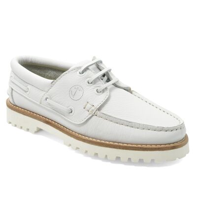 Damen Bootsschuhe Seajure Whiteheaven Weißes Leder