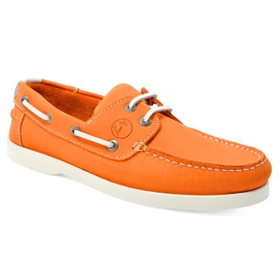 Chaussures Bateau Femme Seajure Vadu Cuir Nubuck Orange