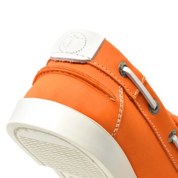 Chaussures Bateau Femme Seajure Vadu Cuir Nubuck Orange 4