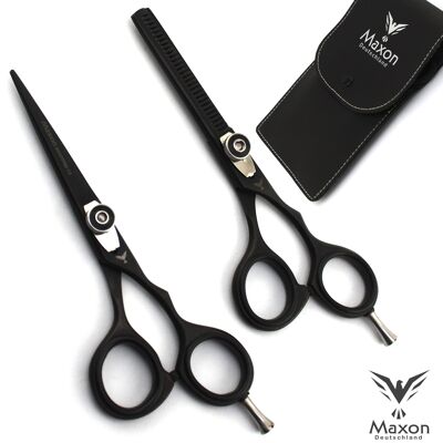 Maxon Professional 5,5" Friseurscheren-Set – Schneideschere & Effilierschere / Effilierschere