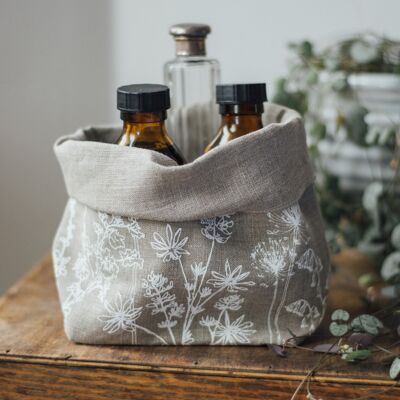 Fabric Storage Pot - Natural