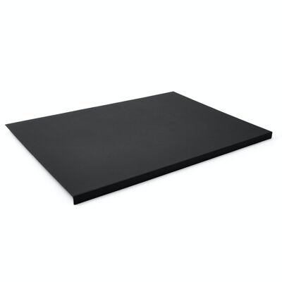 Desk Pad Adamantis Real Leather Black - Steel Structure with Edge Protector