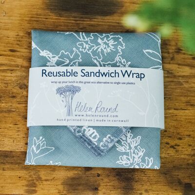 Reusable Sandwich Wrap - Duck Egg Blue