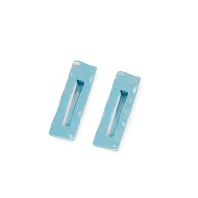 PACK OF 2 BLUE RECTANGULAR CLIPS HF
