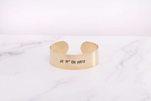 BRACCIALE RIGIDO MEDIO, REALIZZATO A MANO IN OTTONE, CON INCISIONE PERSONALIZZATA