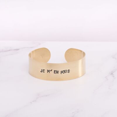 BRACCIALE RIGIDO MEDIO, REALIZZATO A MANO IN OTTONE, CON INCISIONE PERSONALIZZATA