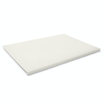 Desk Pad Adamantis Real Leather White - Steel Structure with Edge Protector