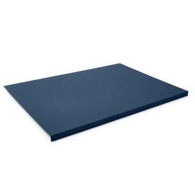 Schreibtischunterlage Adamantis Echtleder Blau - Stahlkonstruktion mit Kantenschutz