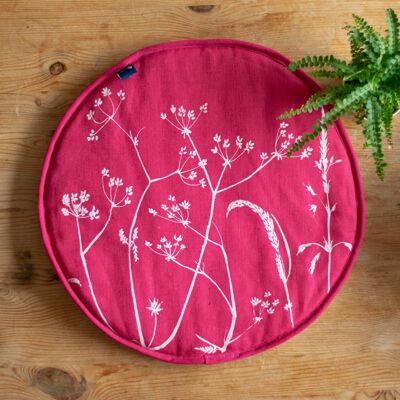 Aga Pad Chef's Pad Pure Linen Hedgerow Collection - Raspberry Red
