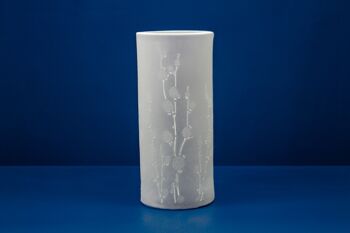 Lampe de table en porcelaine au design floral | Style contemporain | Veilleuse | Sculpté à la main | Finition mate en blanc 2