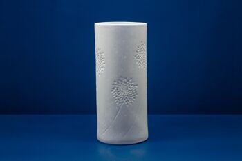 Lampe de table en porcelaine au design pissenlit | Style contemporain | Veilleuse | Sculpté à la main | Fini mat en blanc 2