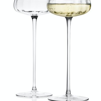 Cocktail CG100 artigianale e coupé di champagne Amberglass