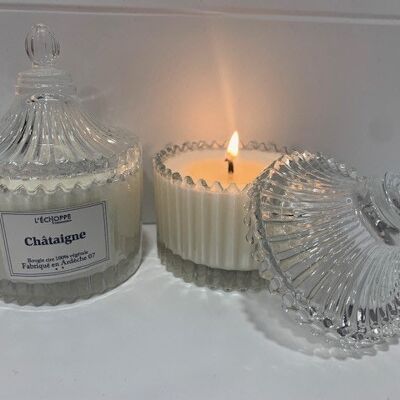 BONBONNIERE CHESTNUT SCENTED CANDLE 70 G OF 100% VEGETABLE SOYA WAX